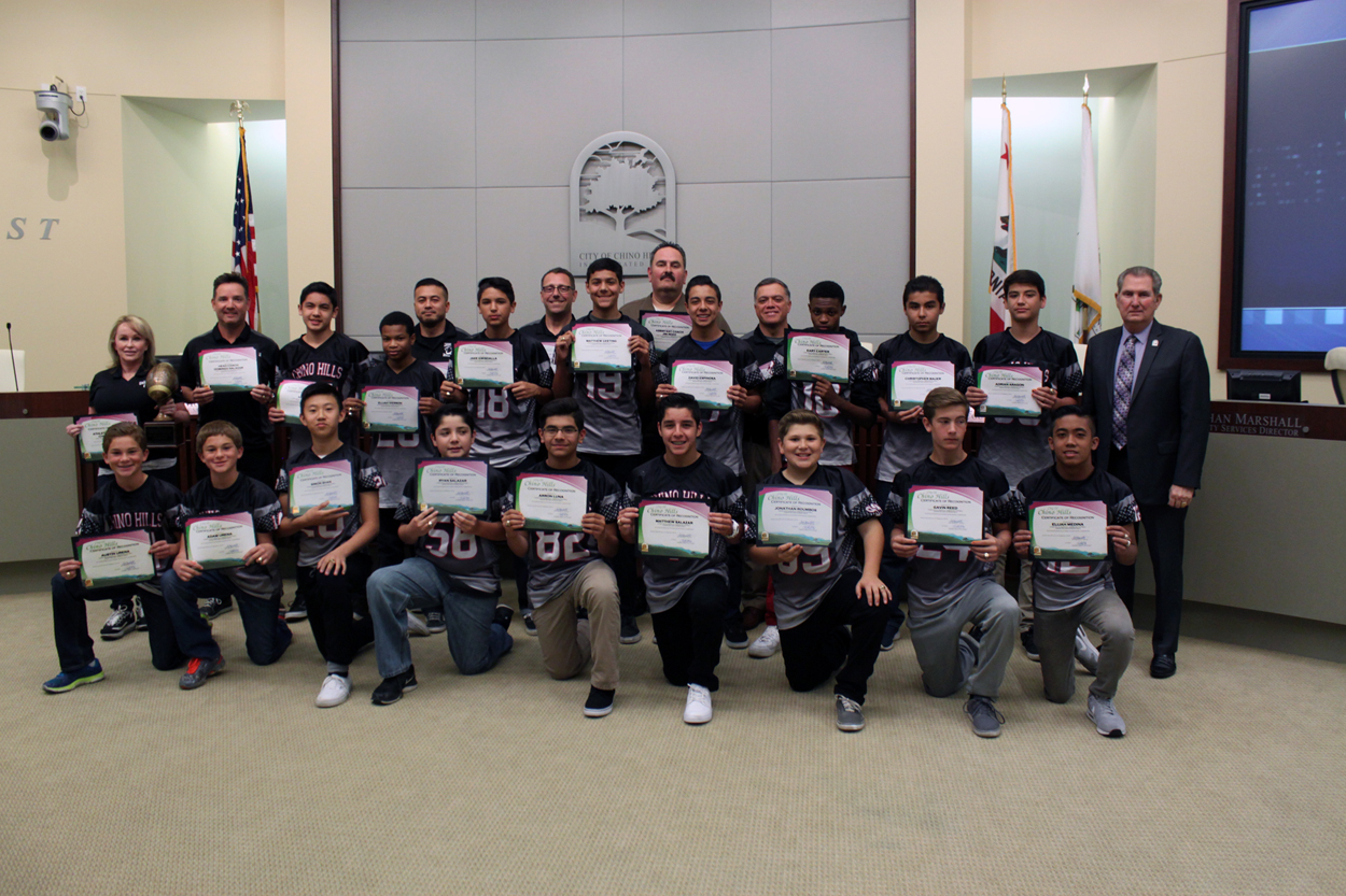 Chino Hills Jr. All American Football Team Pee Wee Division 1A